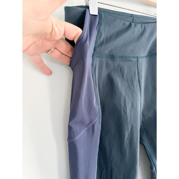 Varley | Cobalt Blue Athletic Leggings Side Mesh Panel Pockets | Sz S - Picture 3 of 10